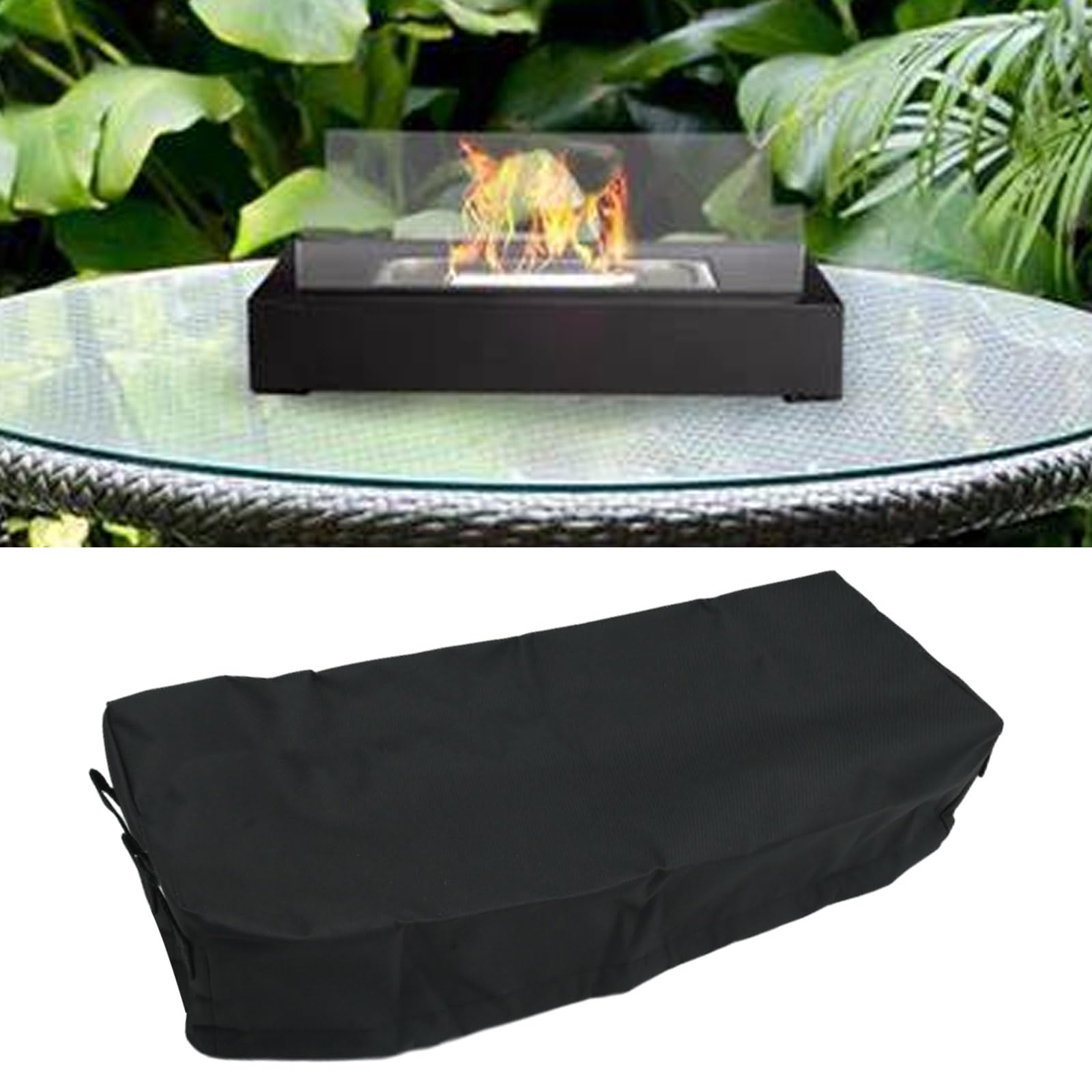 Amazon.com : Hoypeyfiy Fire Pit Cover Rectangular Tabletop Outdoor